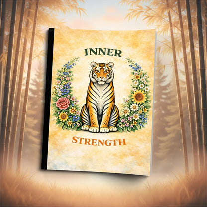 Shop our inner strength tiger composition notebook featuring the Standard Blue Lined style option from MySisterIsASurvivor.