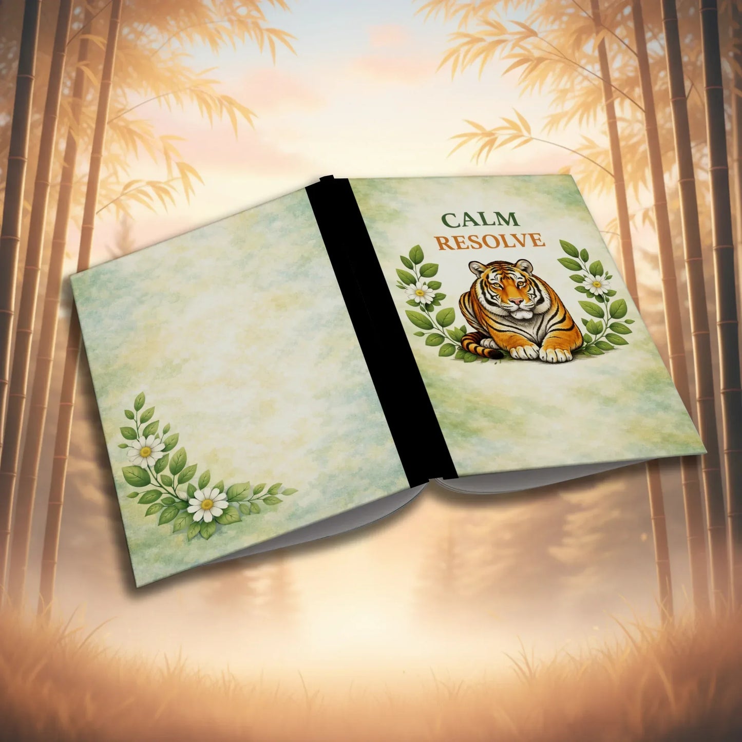 Shop our premium calm resolve tiger composition notebook from MySisterIsASurvivor.
