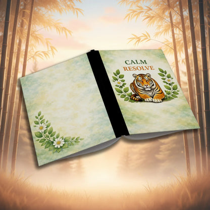 Shop our premium calm resolve tiger composition notebook from MySisterIsASurvivor.