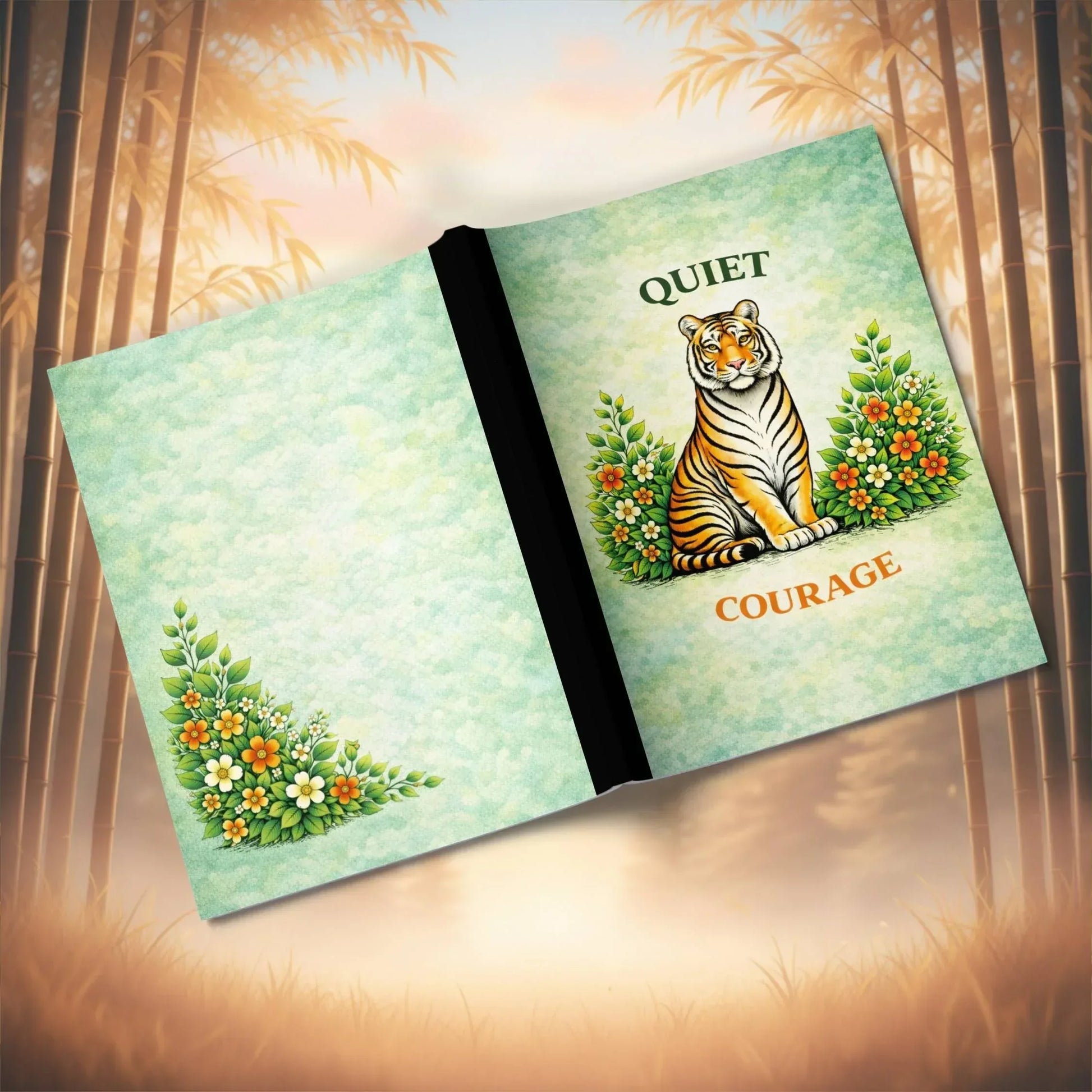 Shop our premium quiet courage tiger composition notebook from MySisterIsASurvivor.