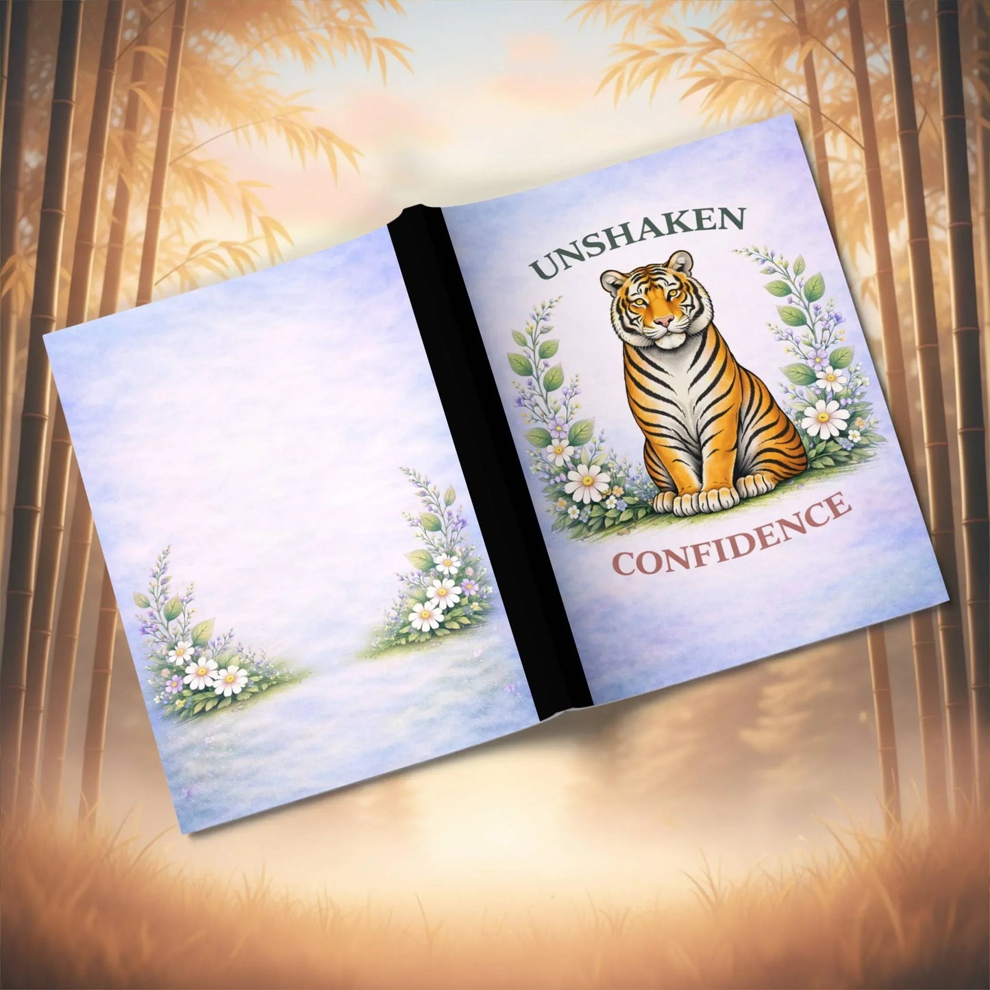 Shop our premium unshaken confidence tiger composition notebook from MySisterIsASurvivor.