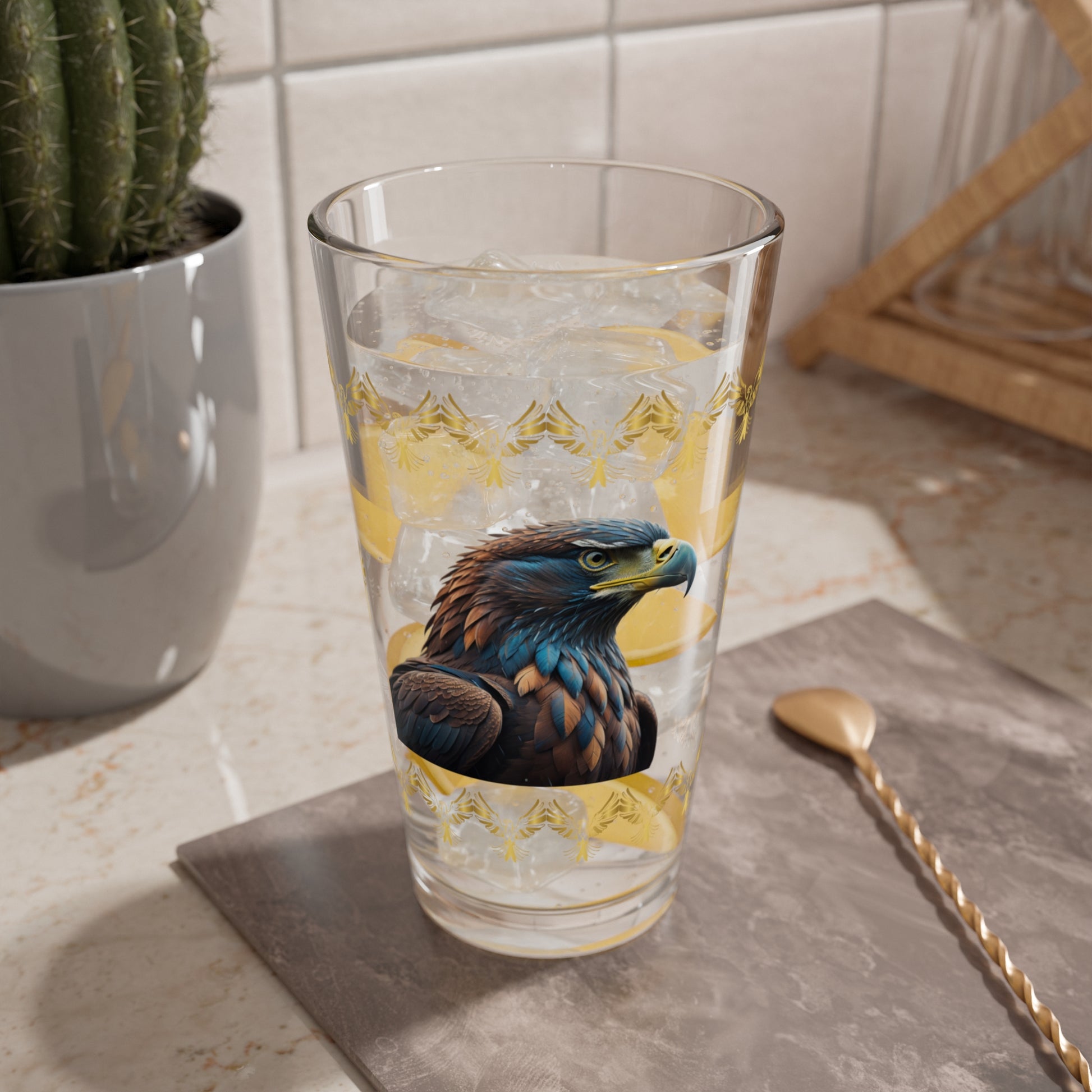 Talon Resilience 16oz Eagle Pint Glass - Symbol of Strength, Resilience, and Mental Health Awareness