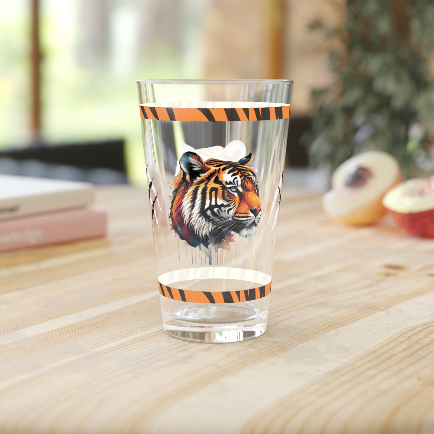 The Tiger Within 16oz Tiger Pint Glass - Inspiring Strength, Courage, and Empowerment