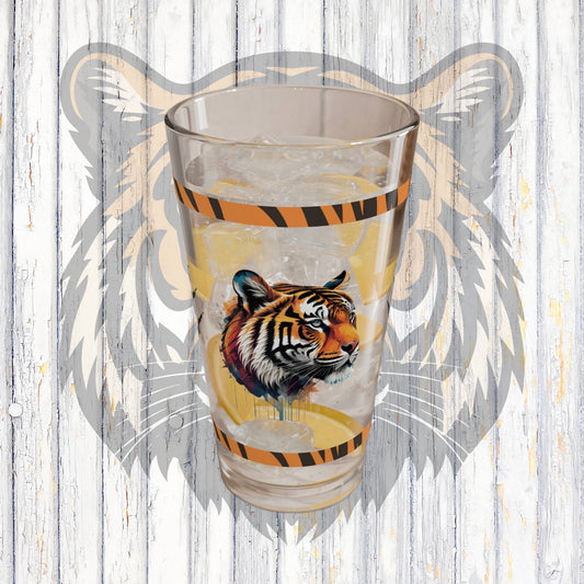 The Tiger Within 16oz Tiger Pint Glass - Inspiring Strength, Courage, and Empowerment