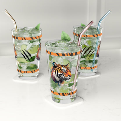 The Tiger Within 16oz Tiger Pint Glass - Inspiring Strength, Courage, and Empowerment