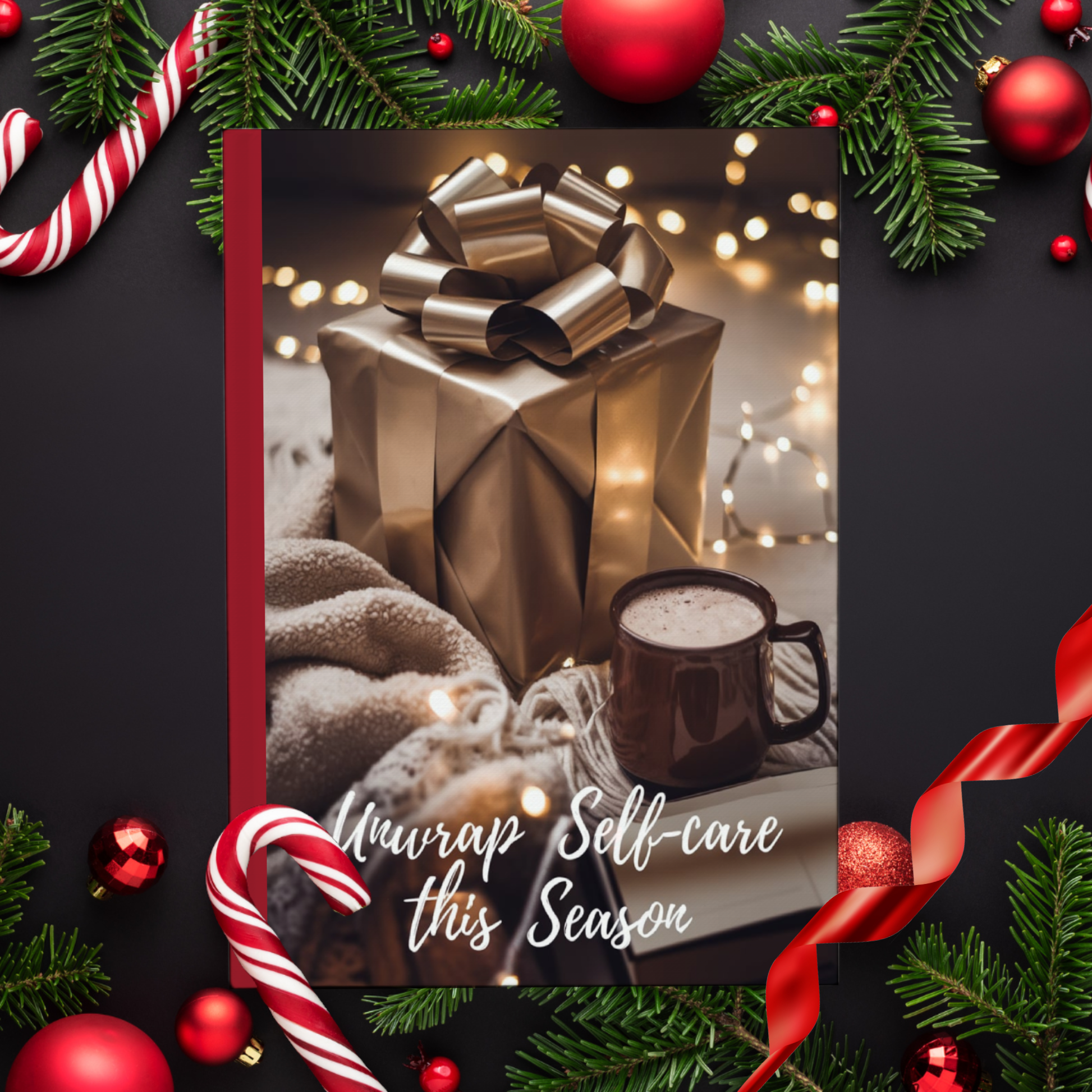 Unwrap Self-care This Season - Christmas Composition Notebook