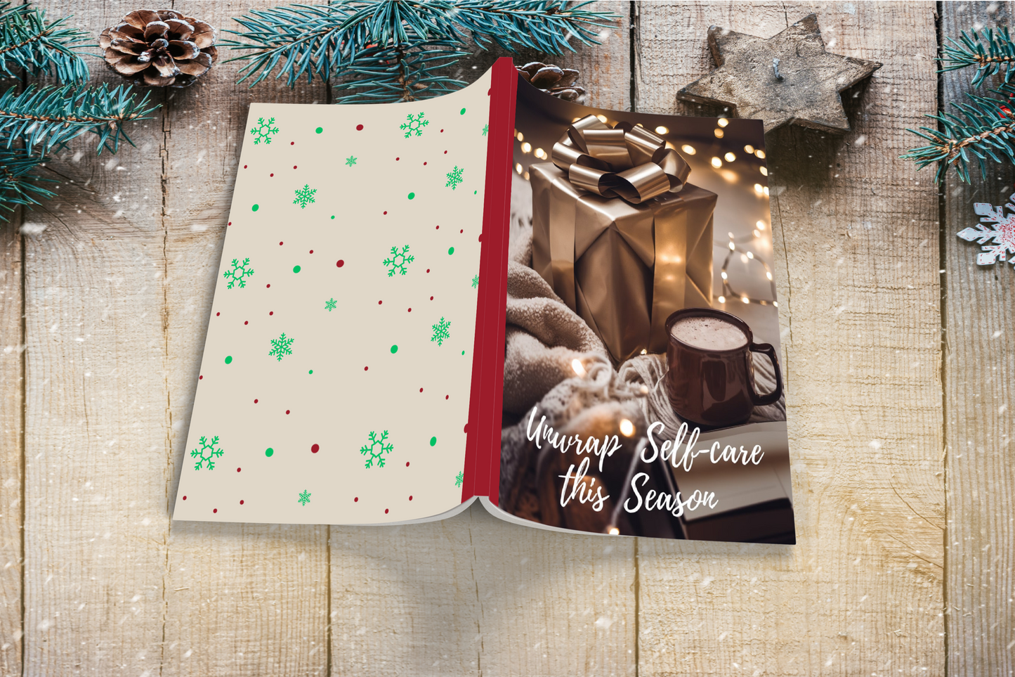 Unwrap Self-care This Season - Christmas Composition Notebook