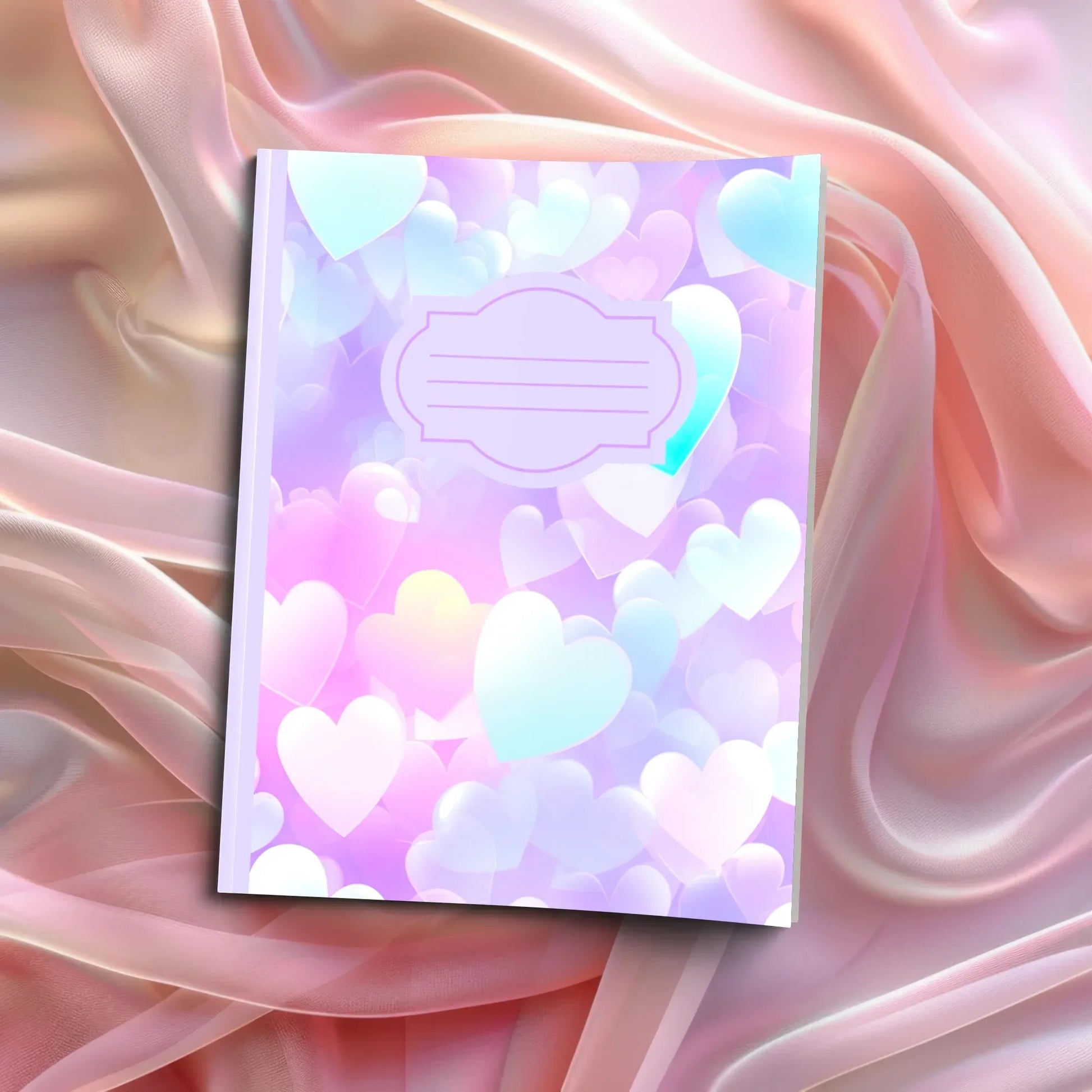 Shop our lavender love heart journal featuring the Turquoise Lined style option from MySisterIsASurvivor.