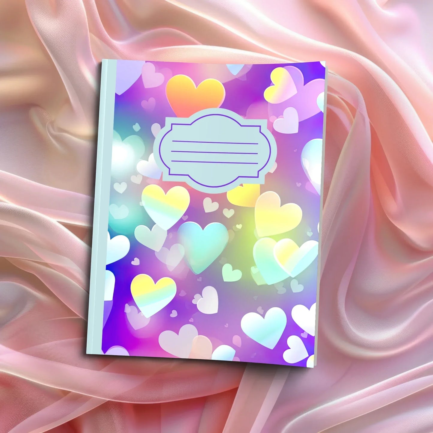 Shop our kaleidoscope hearts journal featuring the Magenta Lined style option from MySisterIsASurvivor.