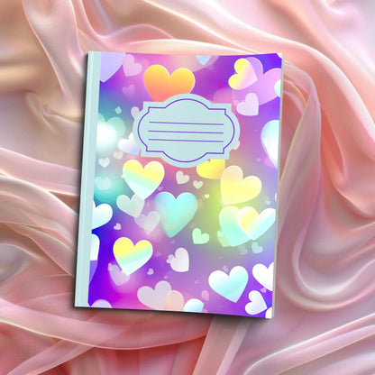 Shop our kaleidoscope hearts journal featuring the Magenta Lined style option from MySisterIsASurvivor.