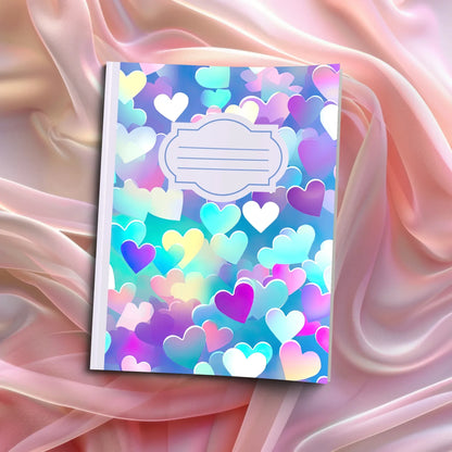 Shop our confetti hearts journal featuring the Turquoise Lined style option from MySisterIsASurvivor.