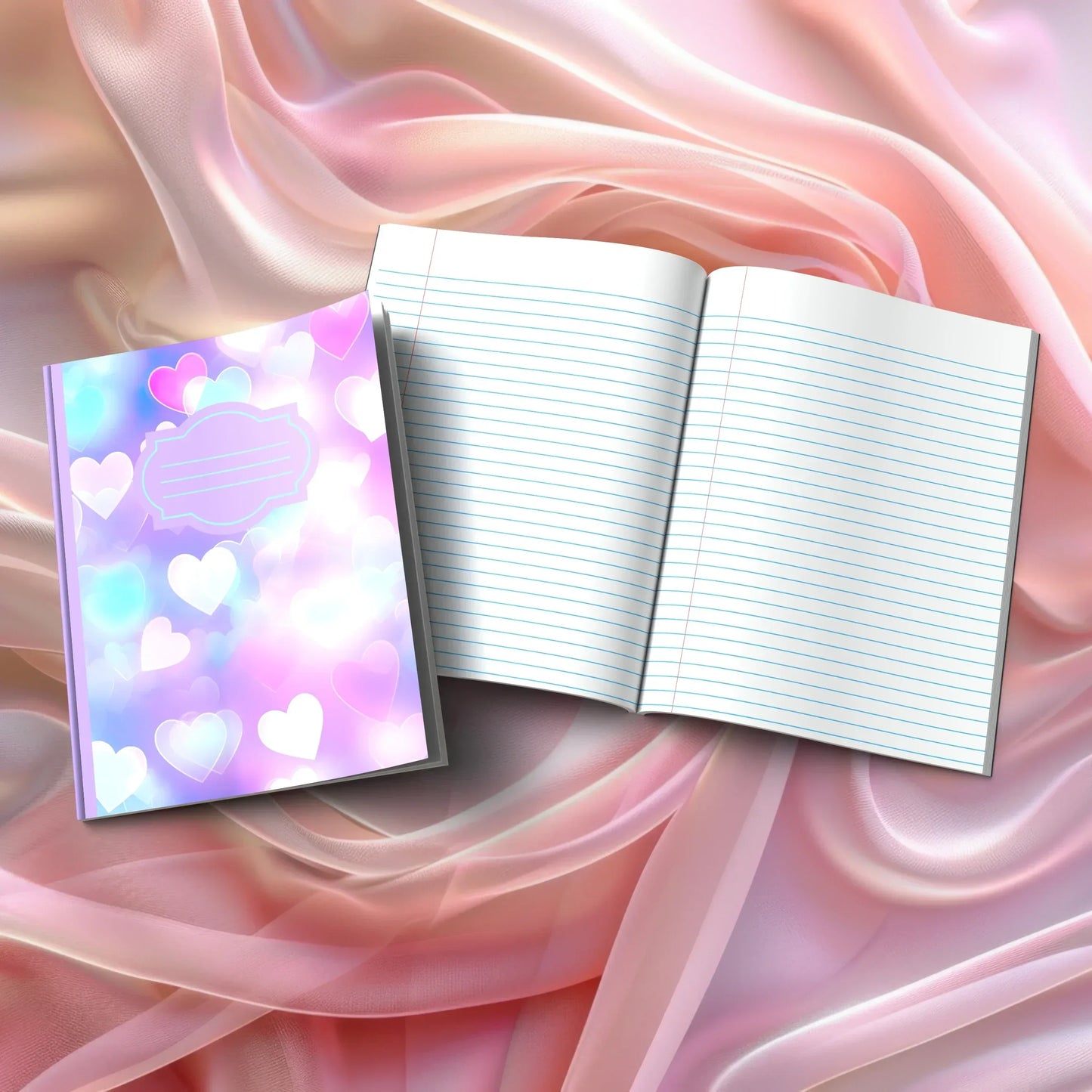 Shop our cotton candy hearts journal featuring the Pink Lined style option from MySisterIsASurvivor.