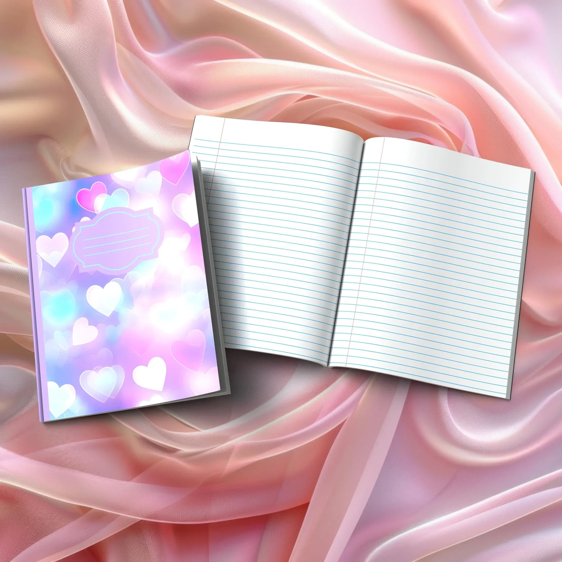 Shop our cotton candy hearts journal featuring the Pink Lined style option from MySisterIsASurvivor.
