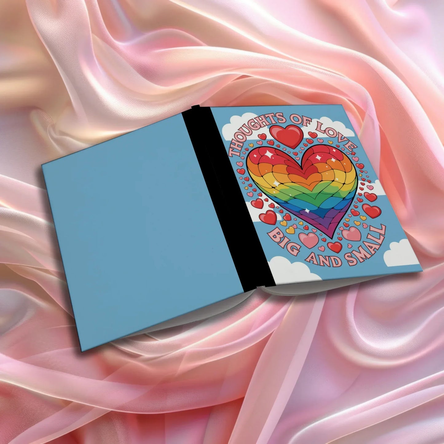 Shop our thoughts of love big and small composition notebook featuring the Pink Lined style option from MySisterIsASurvivor.