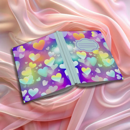 Shop our kaleidoscope hearts journal featuring the Purple Lined style option from MySisterIsASurvivor.