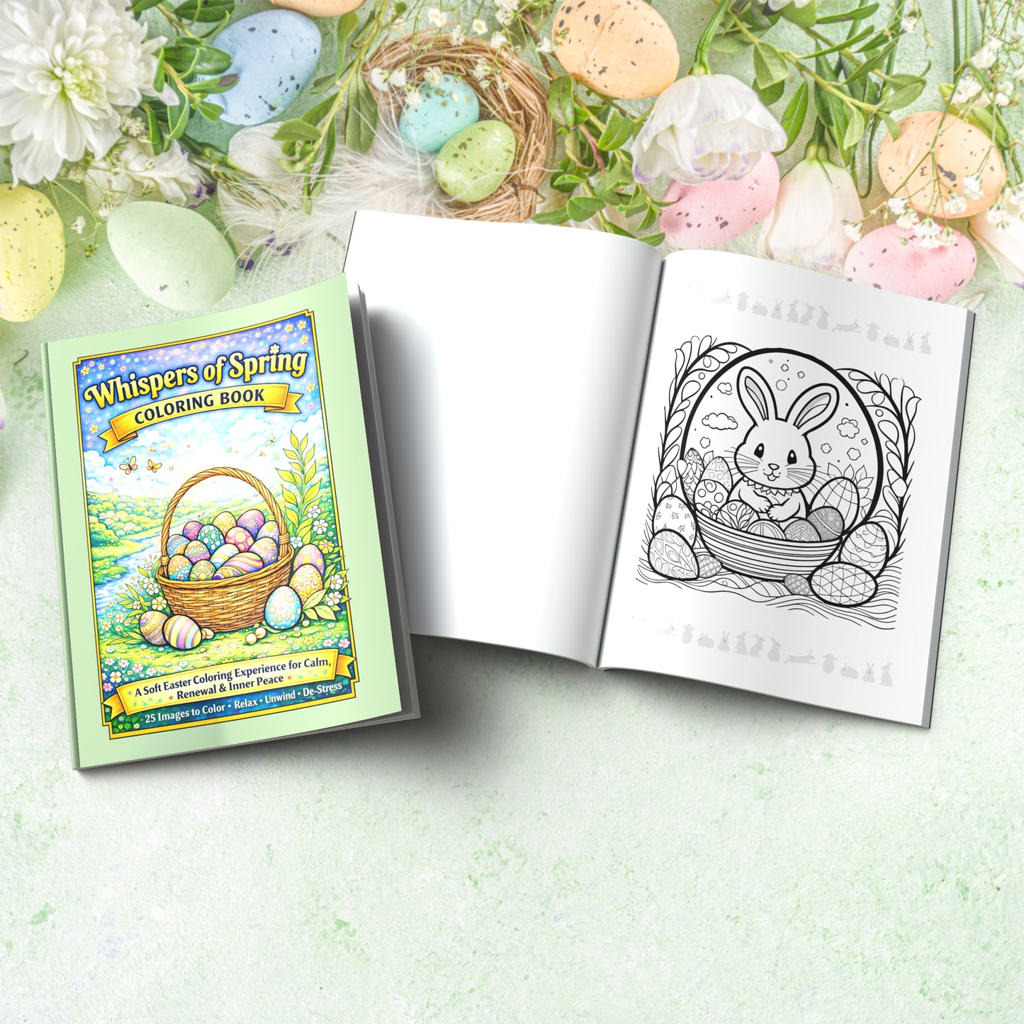 Whispers of Spring Coloring Book - A Soft Easter Coloring Experience for Calm, Renewal & Inner Peace