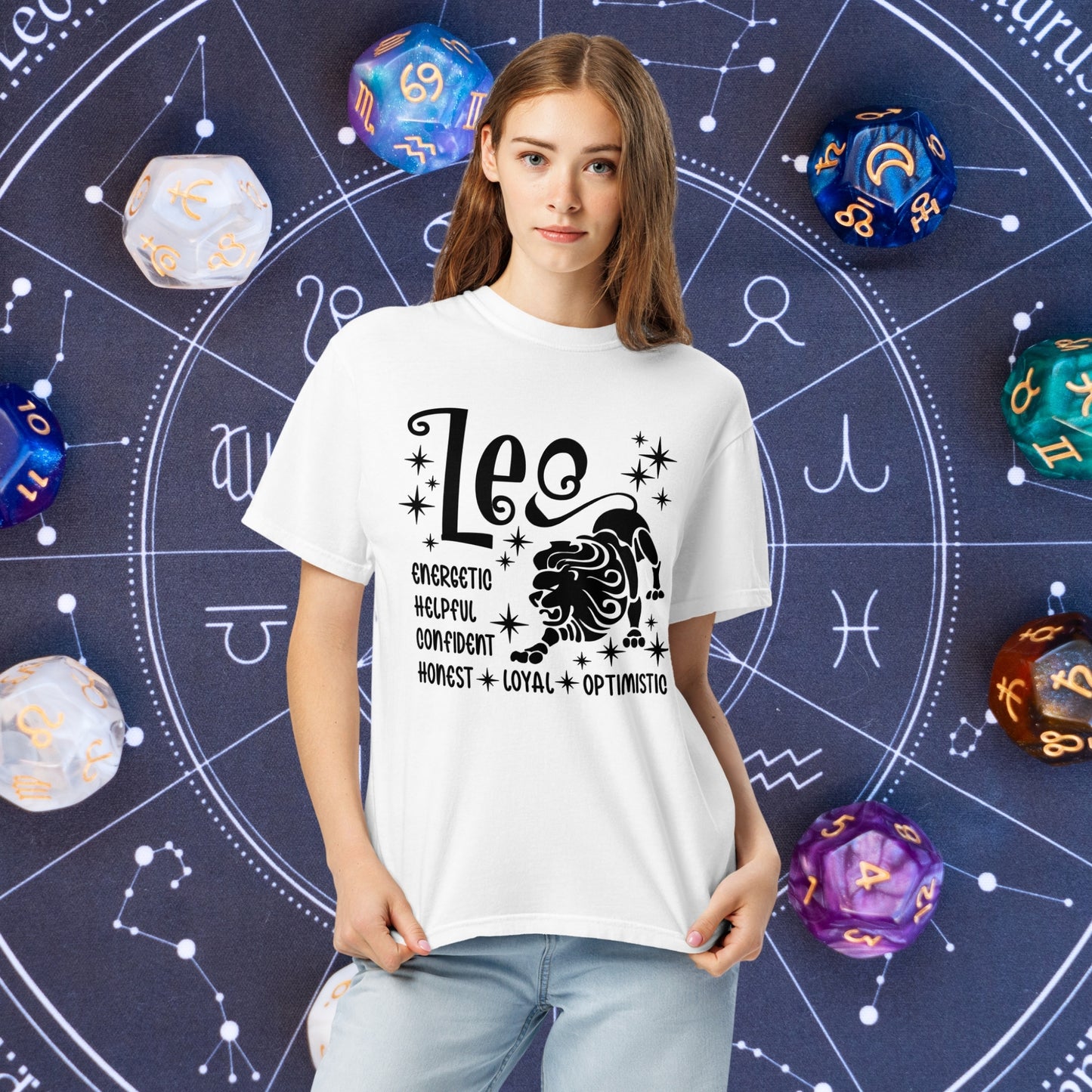 Leo Zodiac Comfort Colors T-Shirt - Confident and empowering Leo zodiac shirt, ideal for astrology fans and self-love gifts
