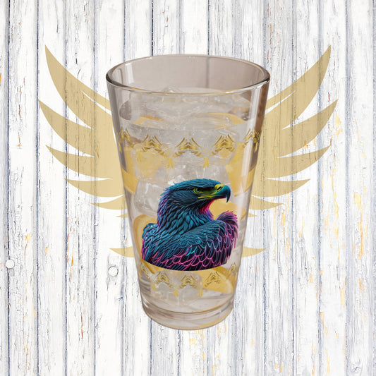 Wings of Resilience 16oz Eagle Pint Glass - Symbol of Strength, Resilience, and Mental Health Awareness
