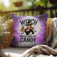 Halloween indoor/outdoor pillow with “Witch Better Have My Candy” for fun décor