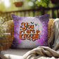 Indoor/outdoor pillow with “You Are Enough” promoting self-love and mental health