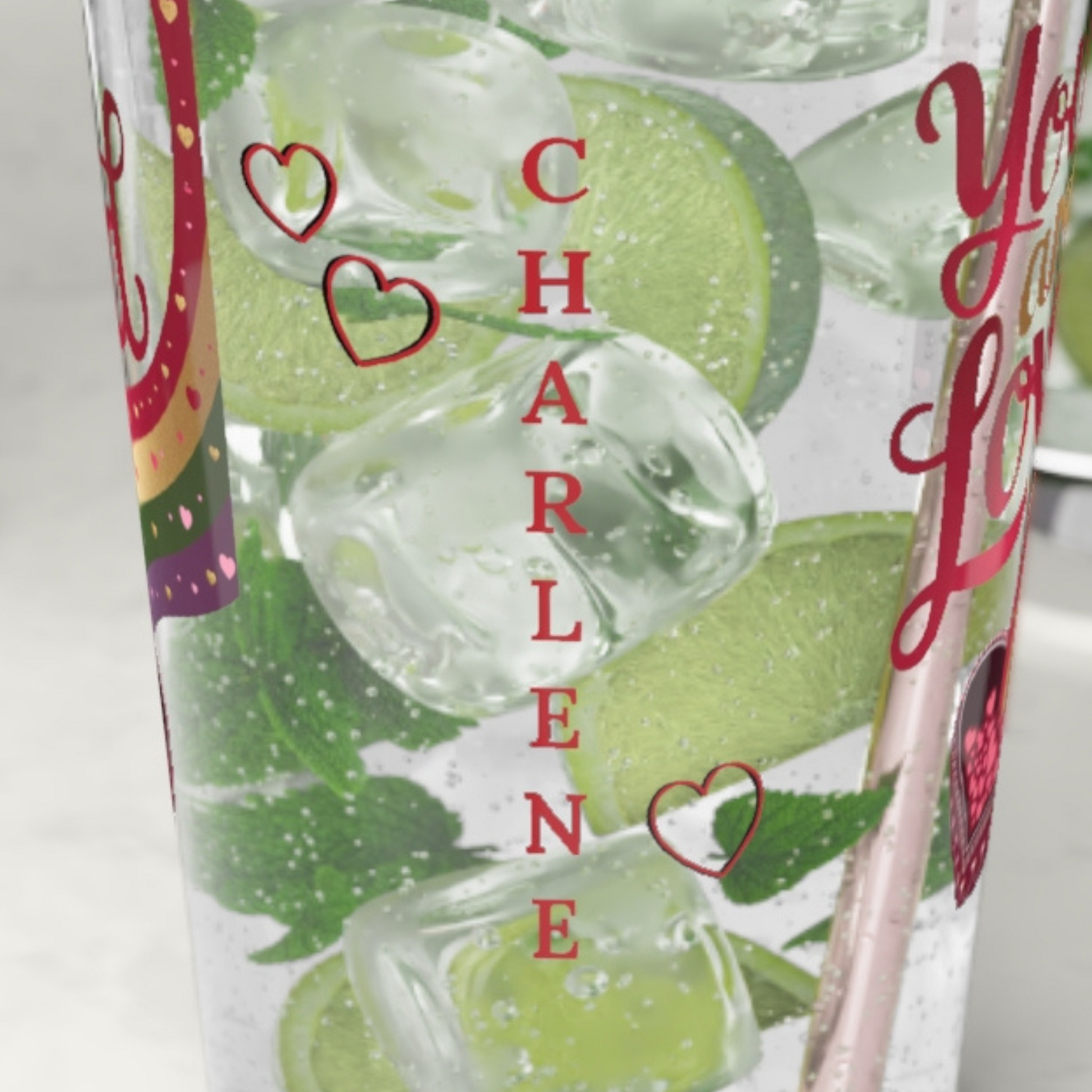 You Are Loved: Personalized Valentine's Day Affirmation Pint Glass – Valentine's Day Self-Care Gift, Mindful Positivity Drinkware
