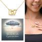 You Are The Calm In Your Own Storm: Interlocking Hearts Necklace - Mental Health Gift, Self-Love, Anxiety, PTSD Support