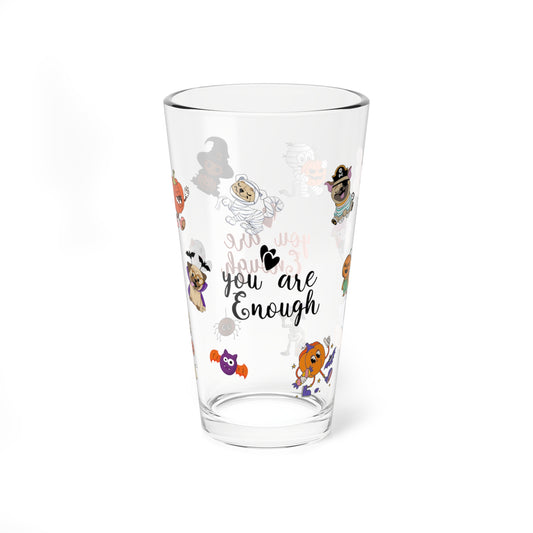 You Are Enough, Halloween Pint Glass, 16oz - Perfect for Positive Sips & Fall Fun