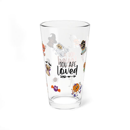 You Are Loved, Halloween Pint Glass, 16oz - Perfect for Positive Sips & Fall Fun