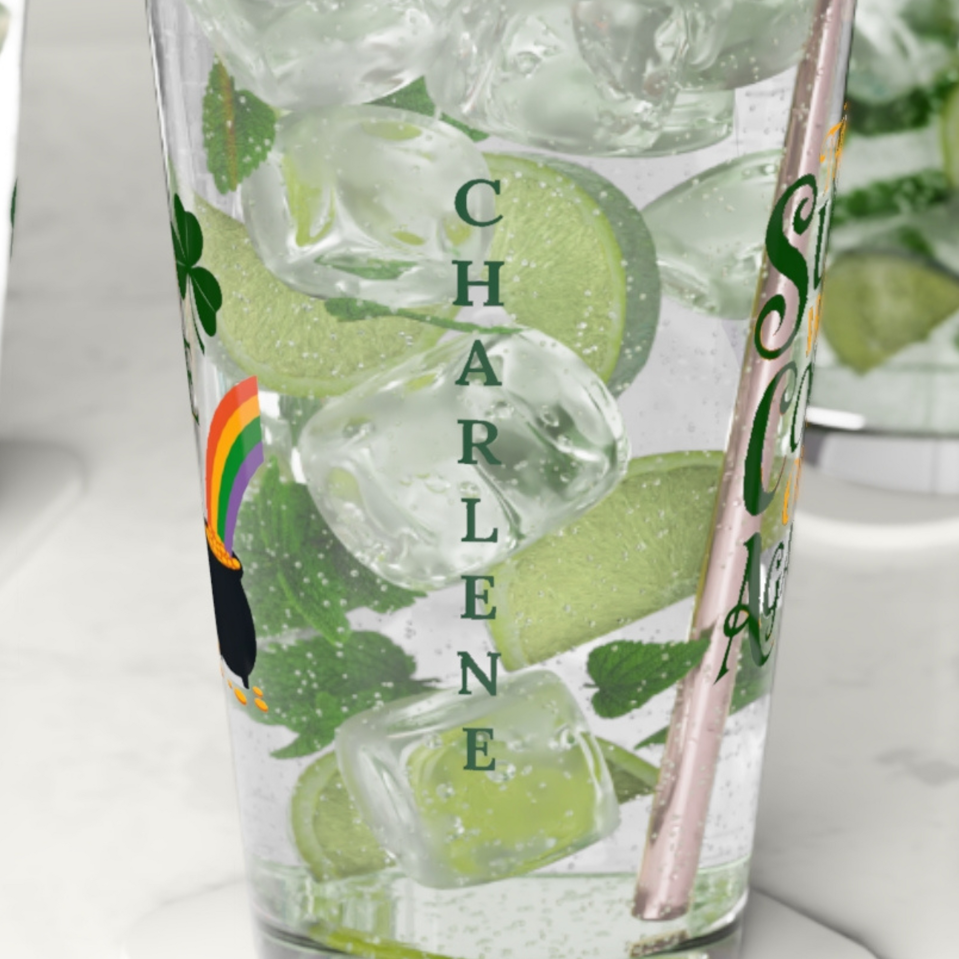 You are Not Broken: Personalized St. Patrick's Day Pint Glass - Customizable Name for Happiness and Positivity