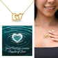 Your Courage Creates Ripples Of Love: Interlocking Hearts Necklace - Mental Health Gift, Self-Love, Anxiety, PTSD Support