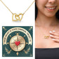 Your Heart Is Your Compass; Trust It: Interlocking Hearts Necklace - Mental Health Gift, Self-Love, Anxiety, PTSD Support