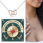 Your Heart Is Your Compass; Trust It: Interlocking Hearts Necklace - Mental Health Gift, Self-Love, Anxiety, PTSD Support