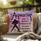 Aquarius zodiac pillow with celestial astrology design for modern boho decor