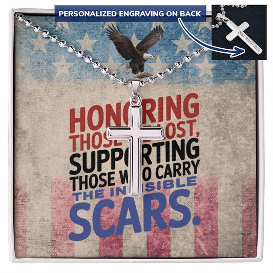 Shop our honoring those engraved cross featuring the Luxury Box style option from MySisterIsASurvivor.