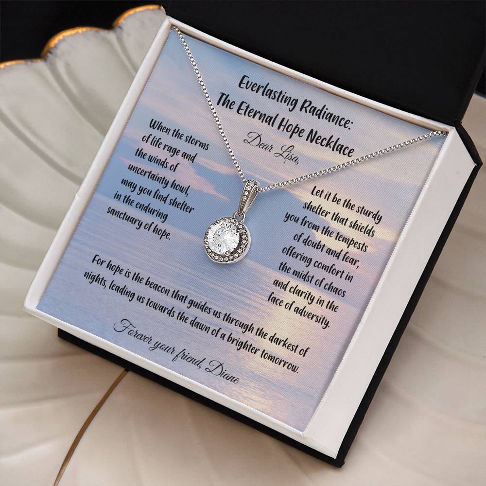 When the storms of life rage and the winds of uncertainty howl...- Everlasting Radiance: The Eternal Hope Necklace