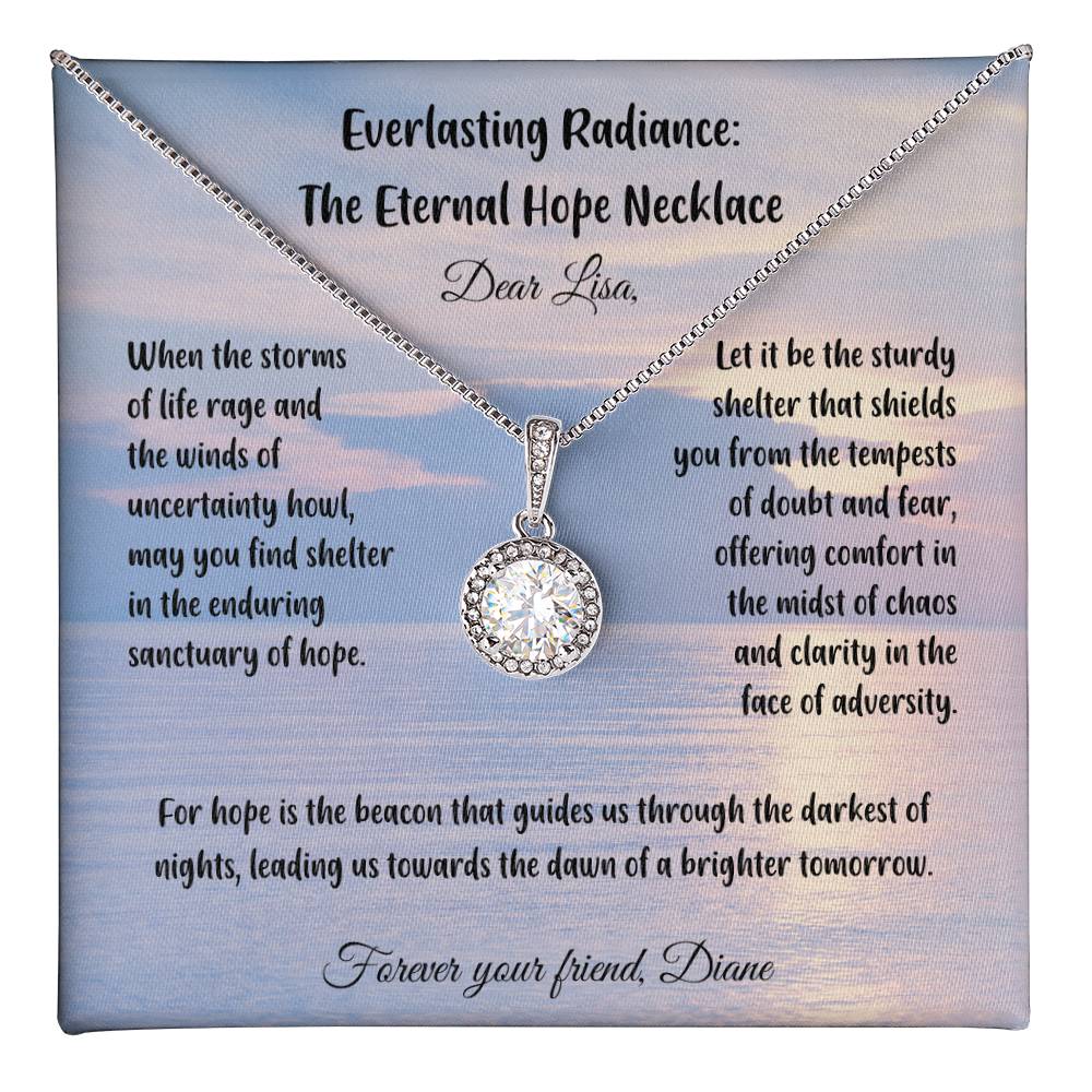 When the storms of life rage and the winds of uncertainty howl...- Everlasting Radiance: The Eternal Hope Necklace