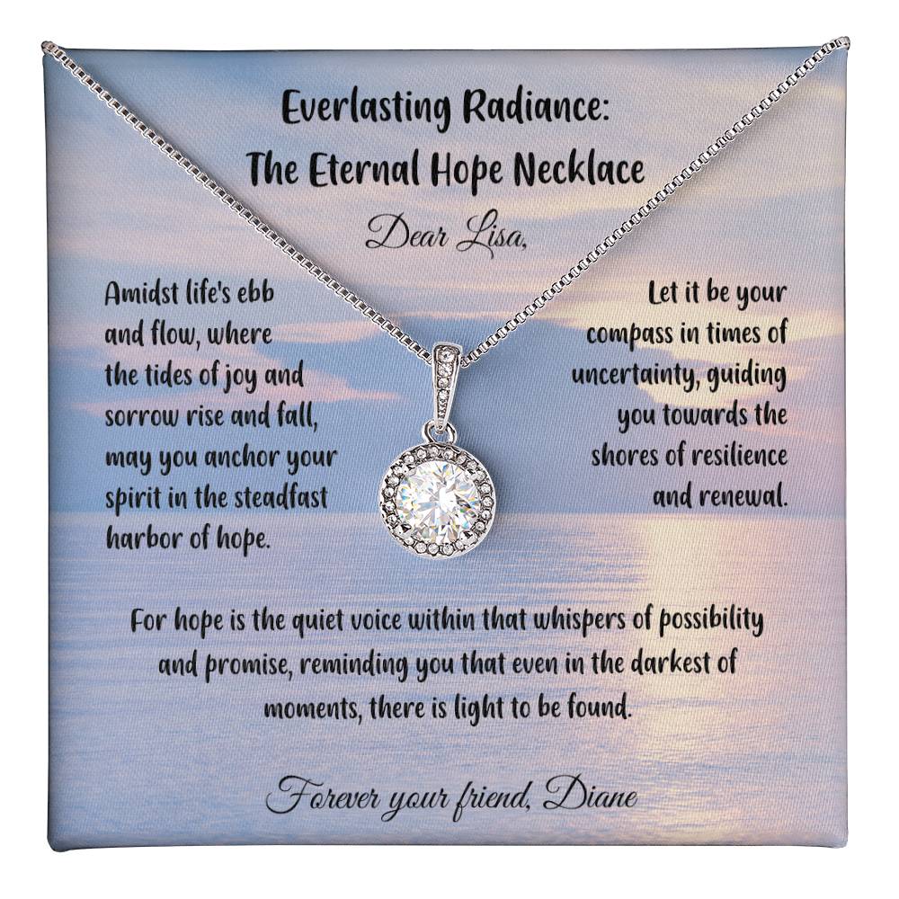Amidst life's ebb and flow, where the tides of joy and sorrow rise and fall... - Everlasting Radiance: The Eternal Hope Necklace