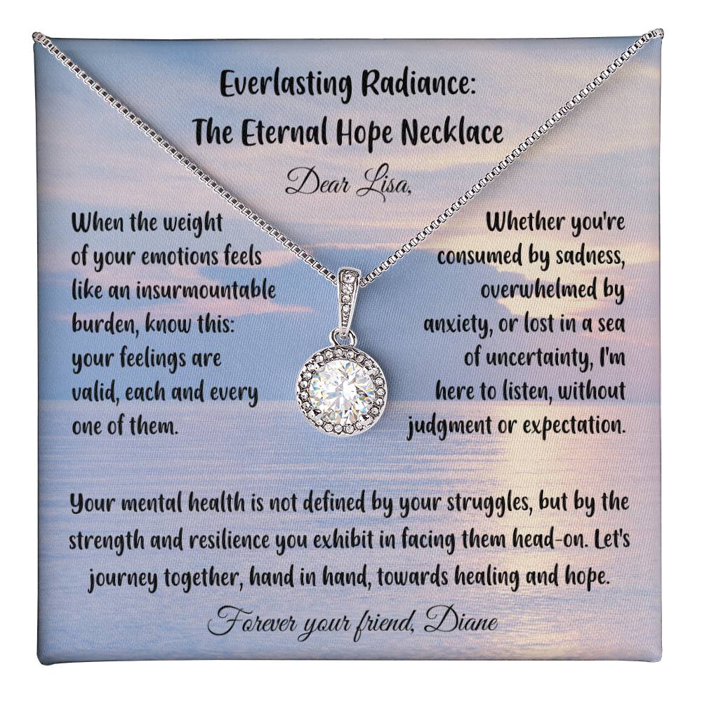 When the weight of your emotions feels like an insurmountable burden... - Everlasting Radiance: The Eternal Hope Necklace