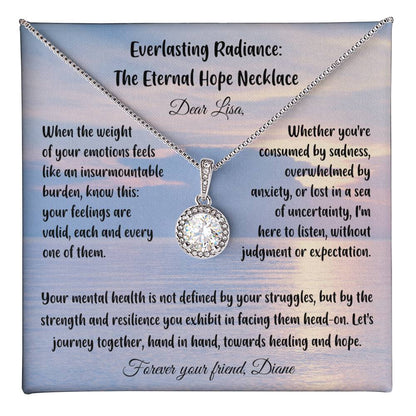 When the weight of your emotions feels like an insurmountable burden... - Everlasting Radiance: The Eternal Hope Necklace