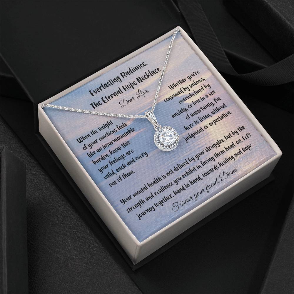 When the weight of your emotions feels like an insurmountable burden... - Everlasting Radiance: The Eternal Hope Necklace