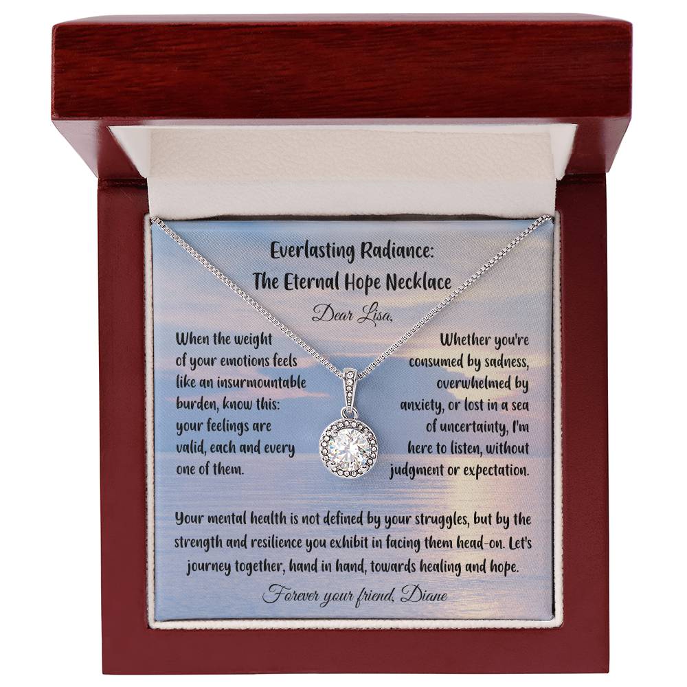 When the weight of your emotions feels like an insurmountable burden... - Everlasting Radiance: The Eternal Hope Necklace