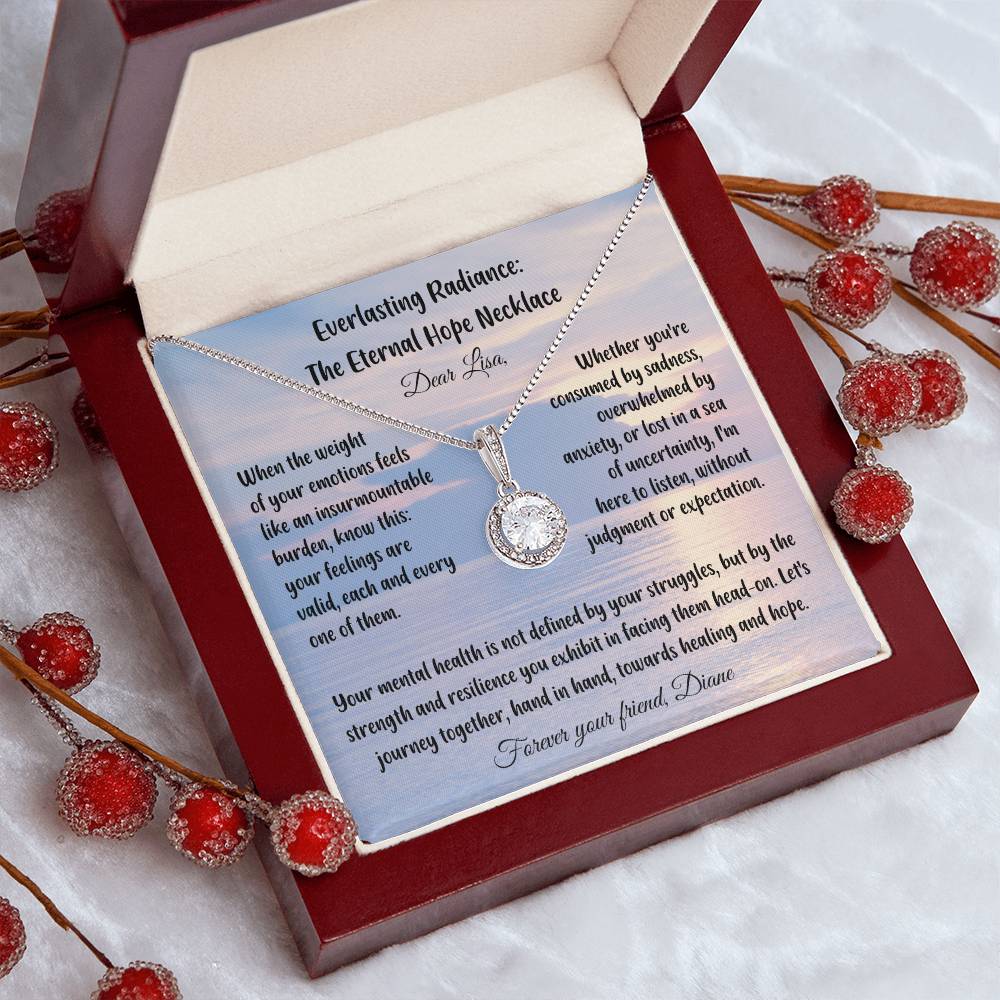 When the weight of your emotions feels like an insurmountable burden... - Everlasting Radiance: The Eternal Hope Necklace
