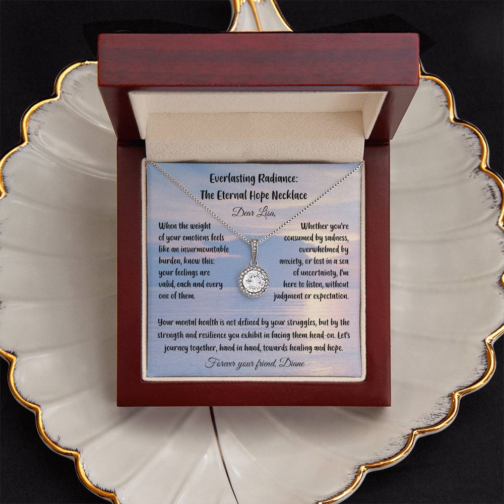 When the weight of your emotions feels like an insurmountable burden... - Everlasting Radiance: The Eternal Hope Necklace