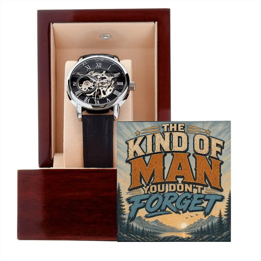 Shop our premium the kind of man you dont forget openwork watch from MySisterIsASurvivor.