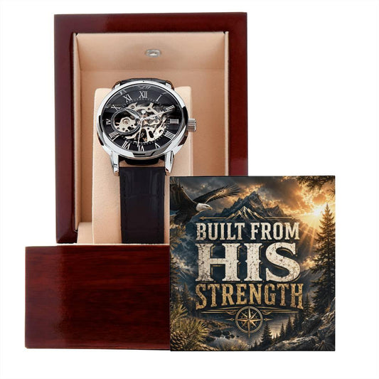 Shop our premium built from his strength openwork watch from MySisterIsASurvivor.