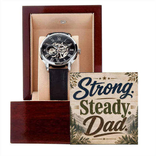 Shop our premium strong steady dad openwork watch from MySisterIsASurvivor.