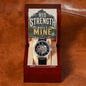 Shop our premium his strength built mine openwork watch from MySisterIsASurvivor.