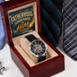 Shop our premium fatherhood looks good on him openwork watch from MySisterIsASurvivor.