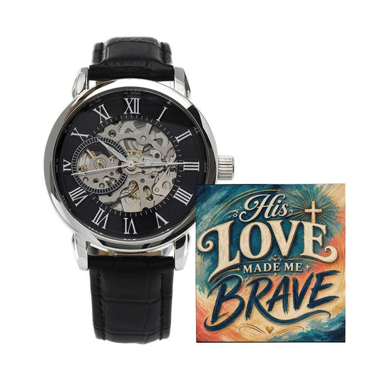 Shop our his love made me brave openwork watch featuring the Luxury Box w/LED style option from MySisterIsASurvivor.