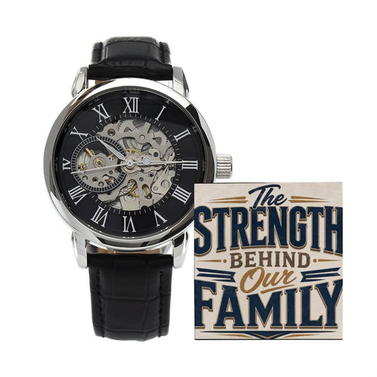 Shop our the strength behind our family openwork watch featuring the Luxury Box w/LED style option from MySisterIsASurvivor.